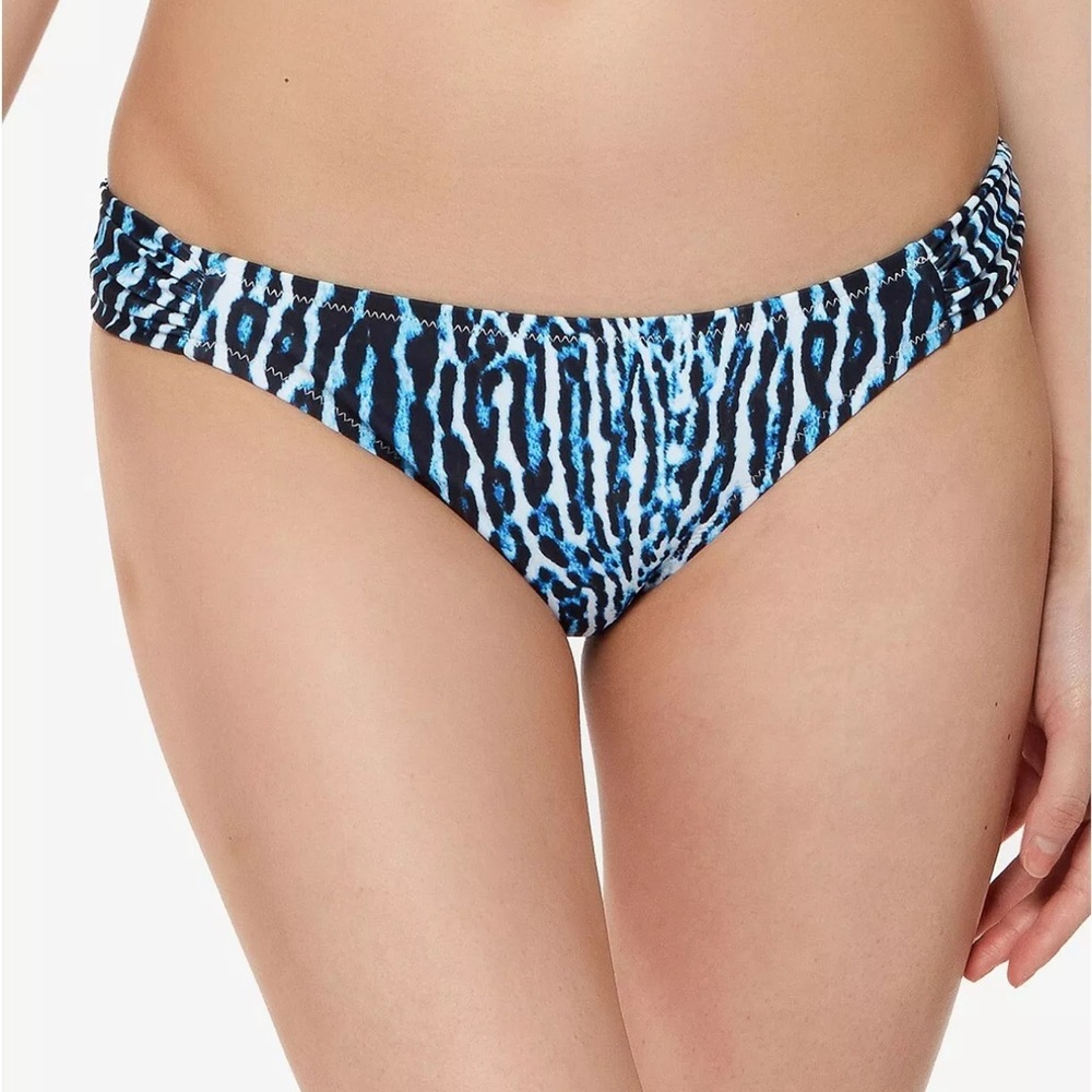 Jessica Simpson NAVY ANIMAL Sassy Safari Hipster Bikini Swim Bottoms Size Medium